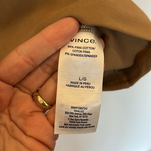 Vince SQUARE NK STRECTH TANK Camel - Picture 8 of 9